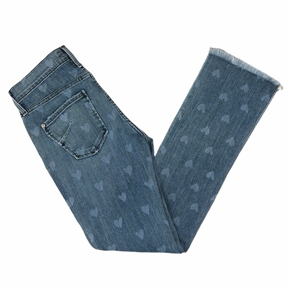 James Jeans Buddy Vintage Love Heart Denim Distressed Straight Jeans Size 26 NWT - Picture 7 of 15